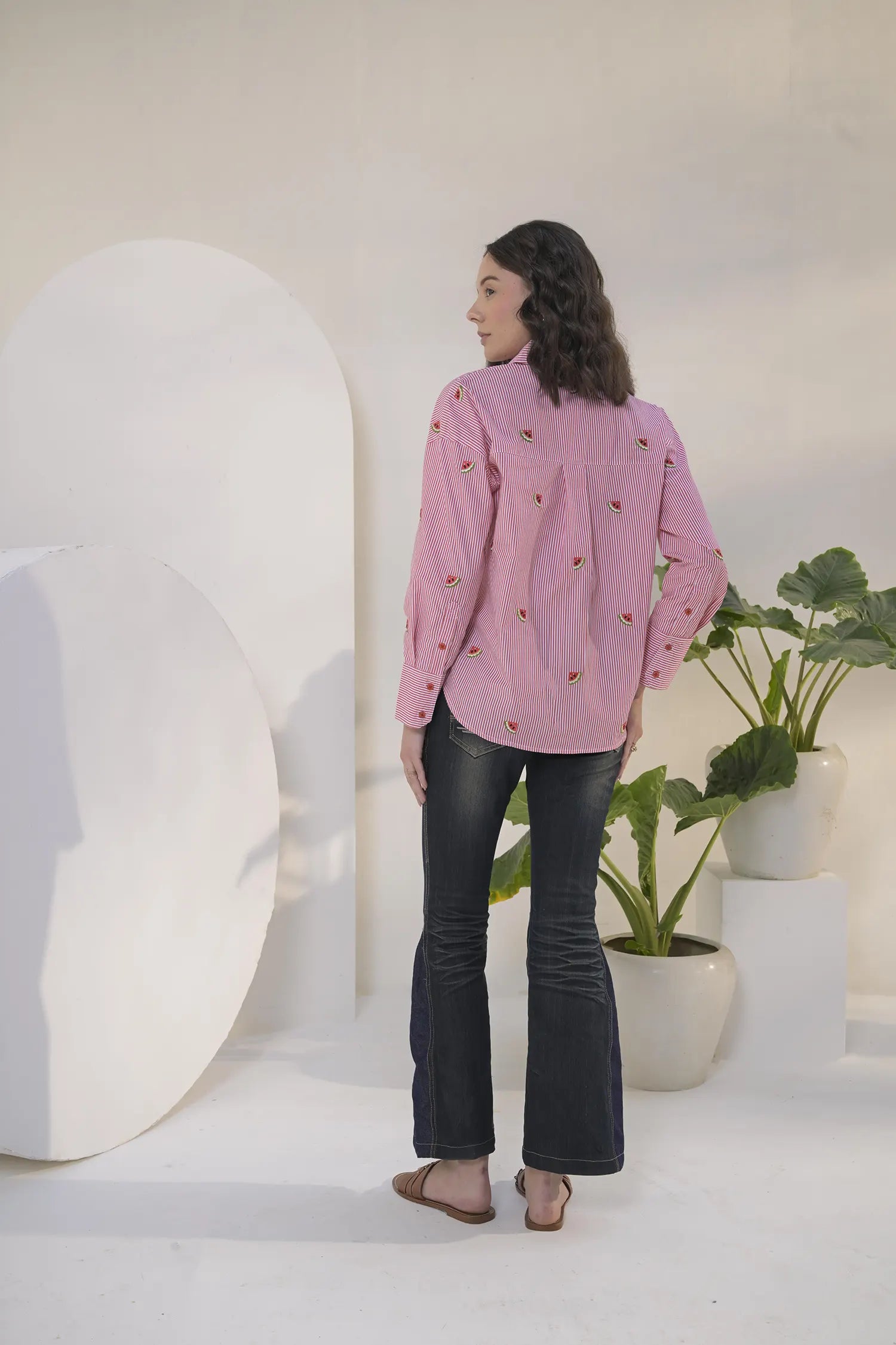 Watermelon Embroidered Shirt - Muggnos