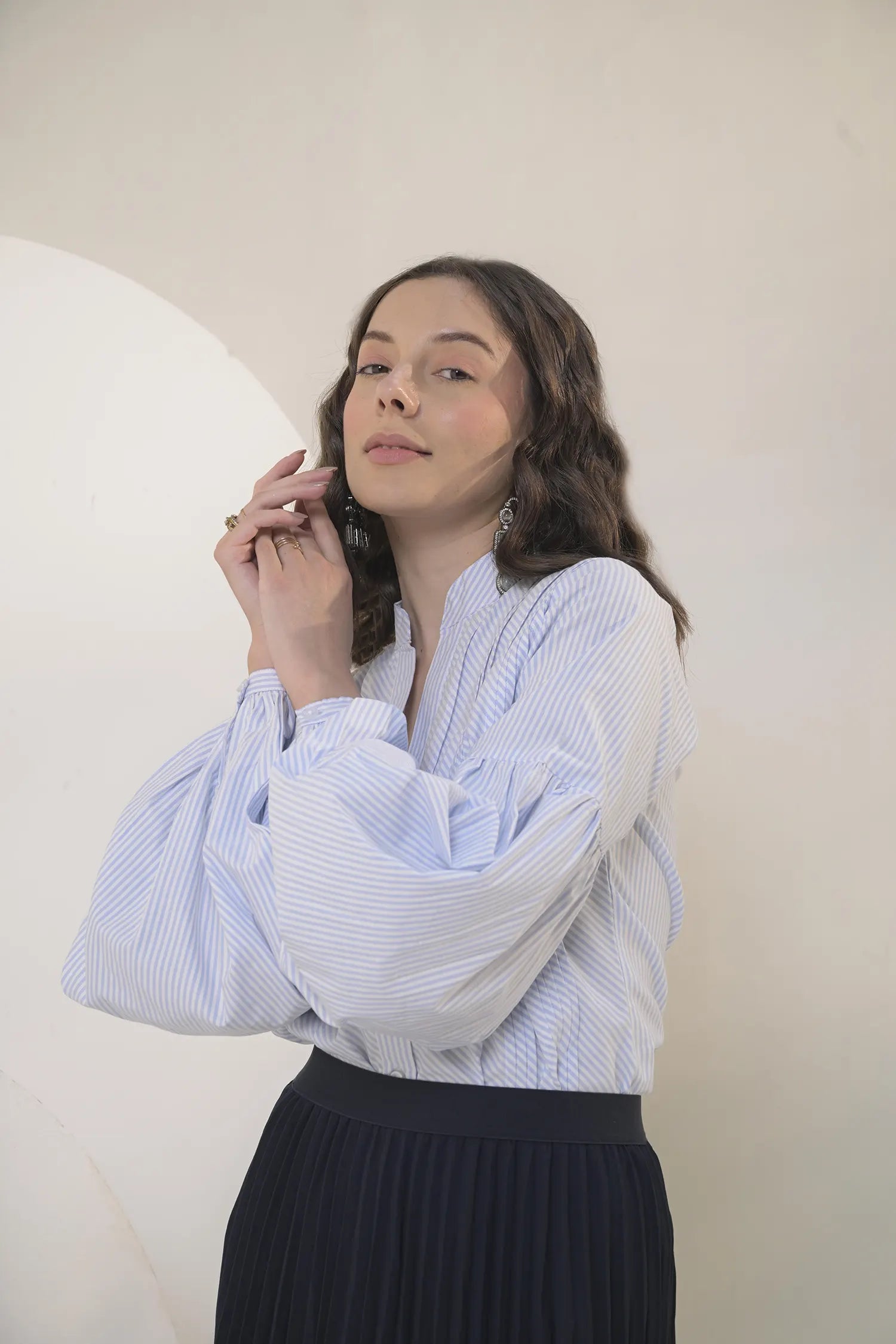 Oxford Shirt with Voluminous Sleeves - Muggnos