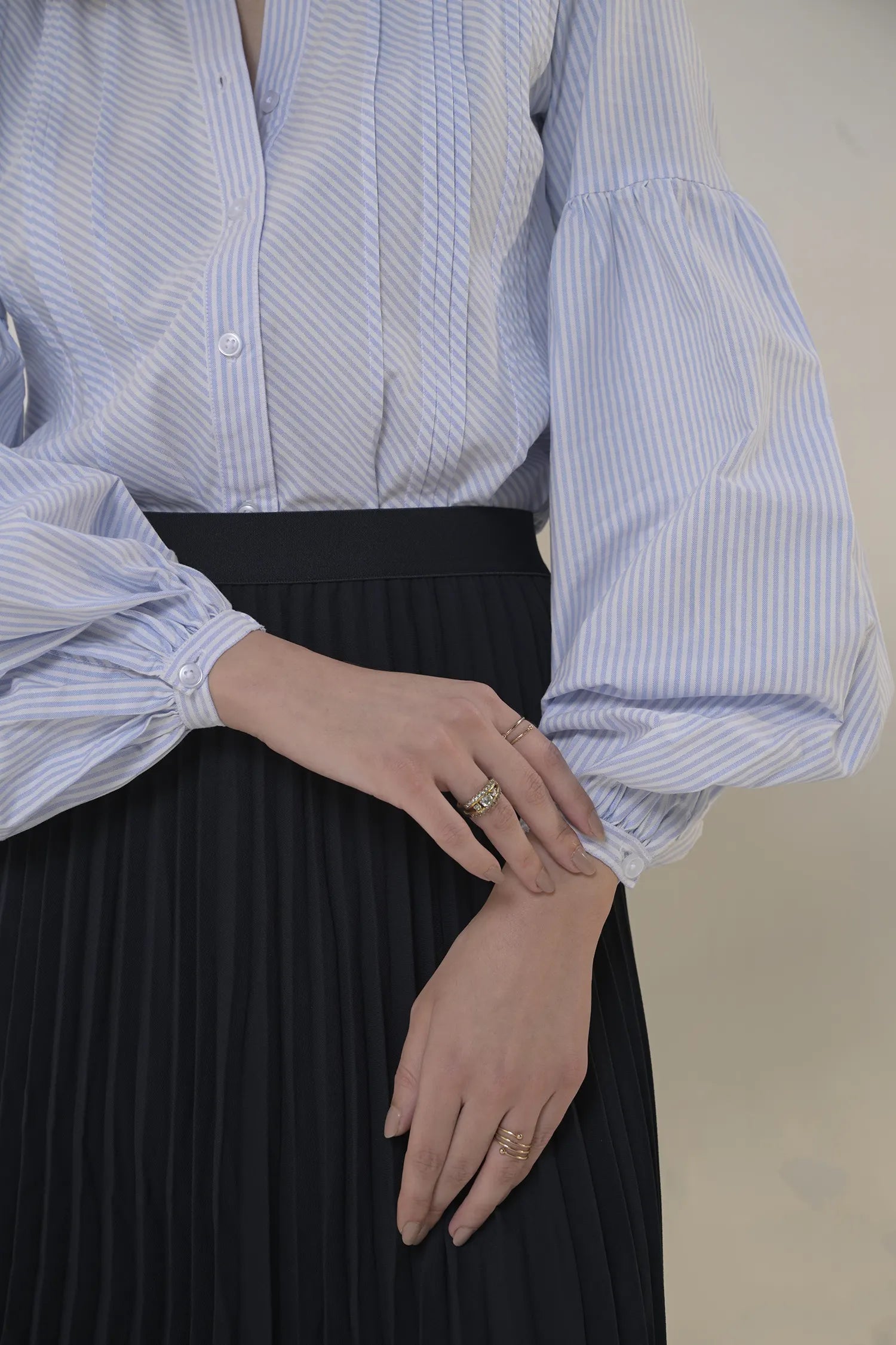 Oxford Shirt with Voluminous Sleeves - Muggnos