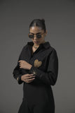 Black Poplin Embellished Shirt - Muggnos