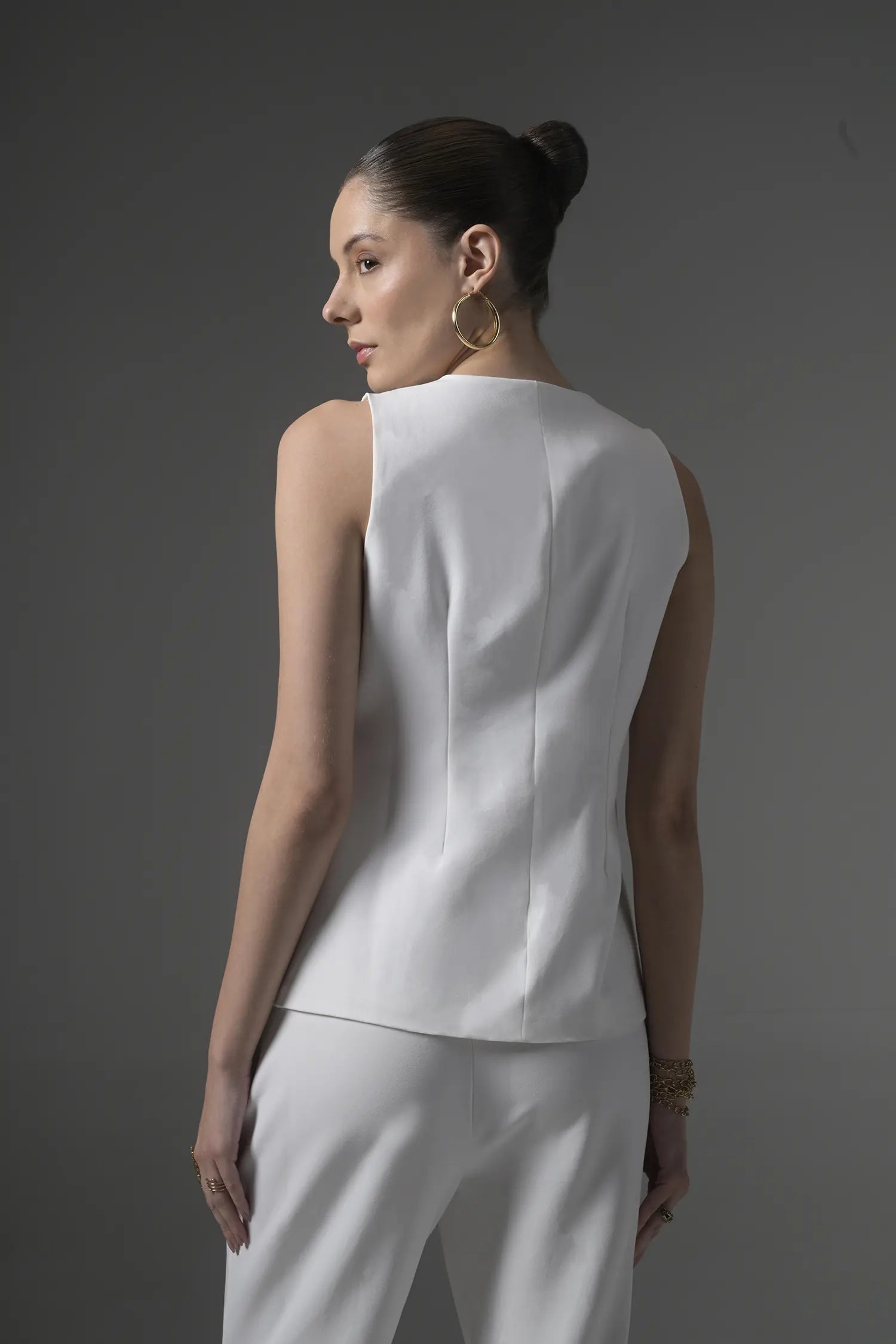 Front view of Muggnos top with bold design