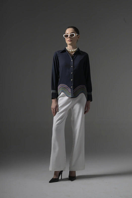 Rainbow Embroidered Shirt - Muggnos