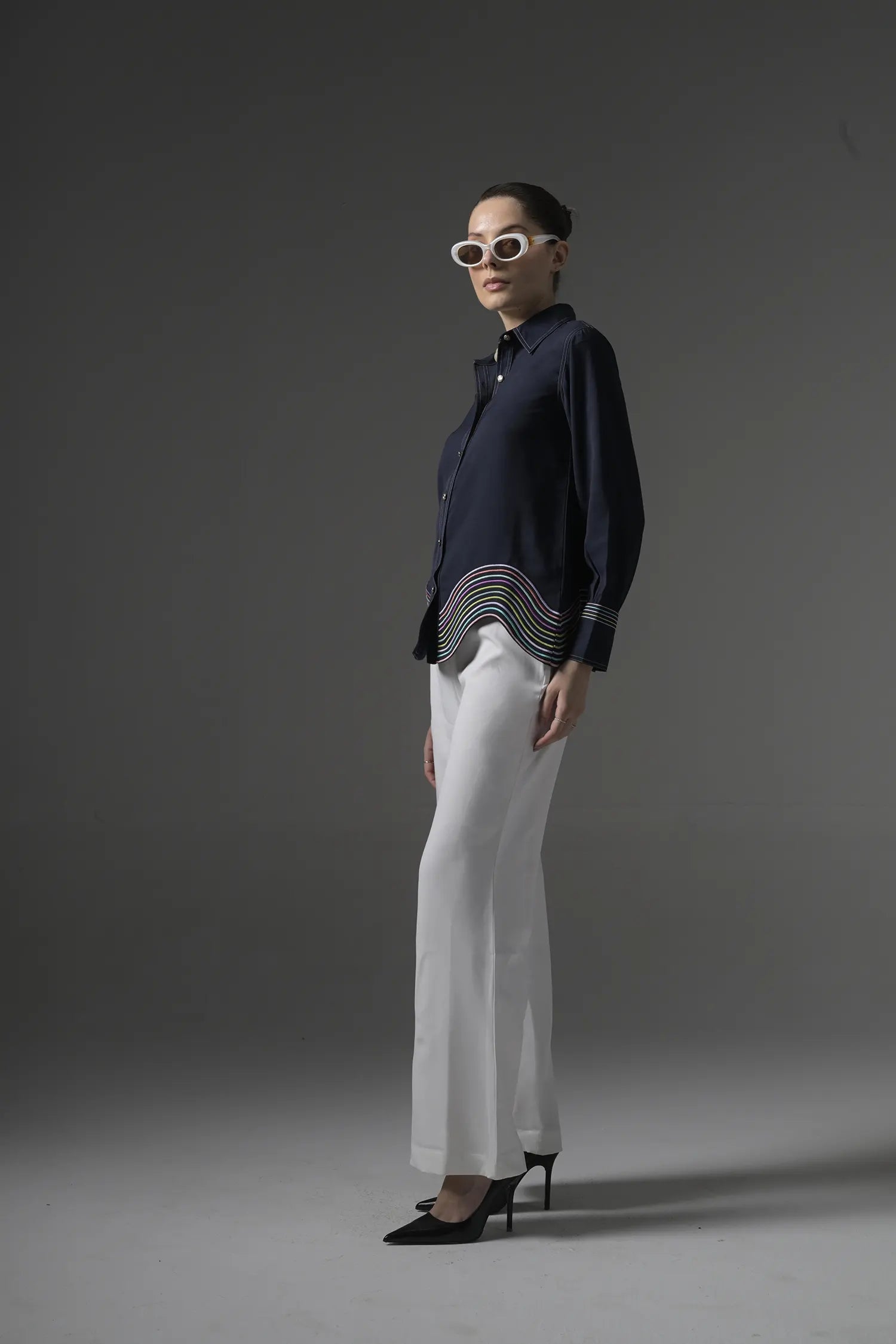 Rainbow Embroidered Shirt - Muggnos