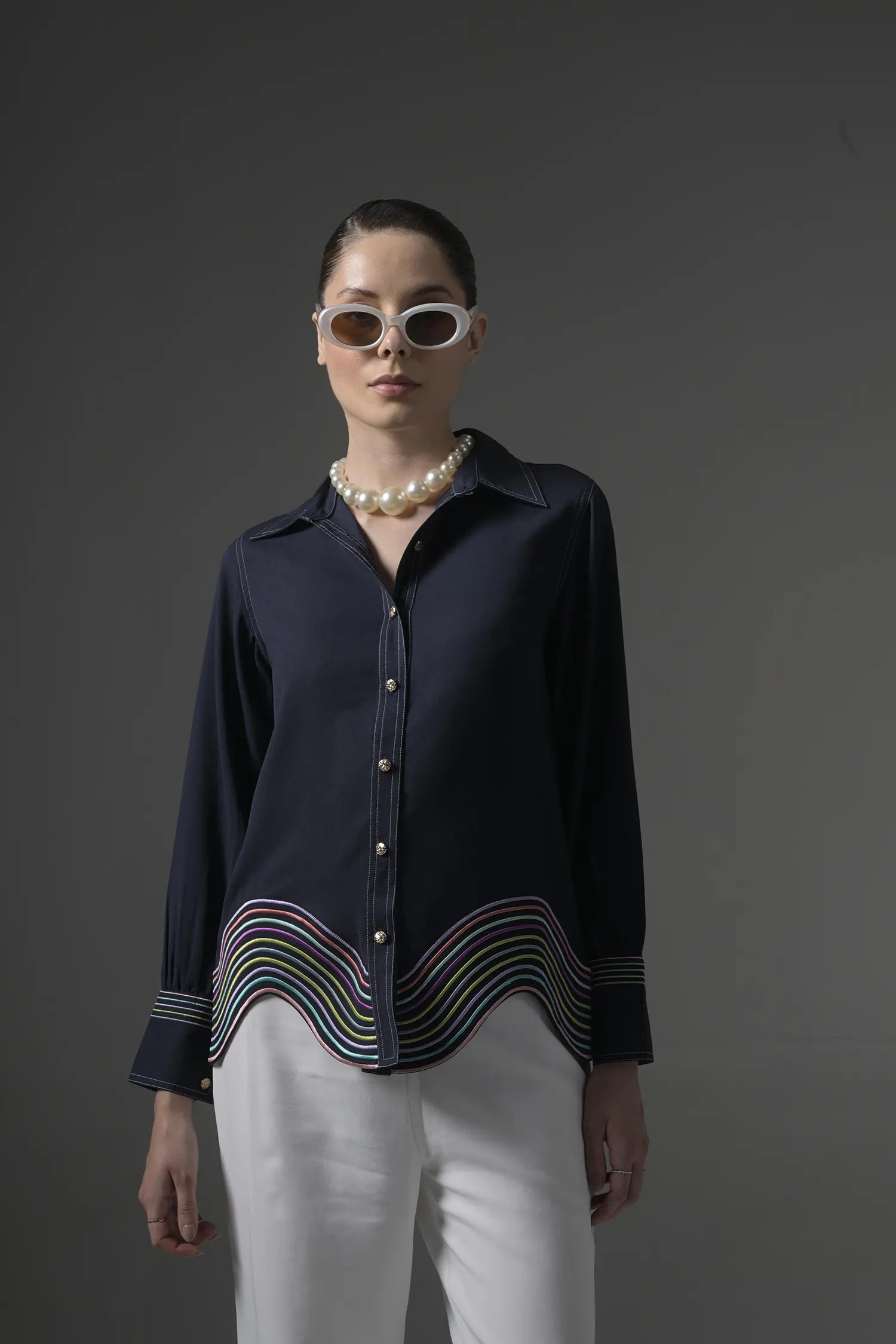 Rainbow Embroidered Shirt - Muggnos