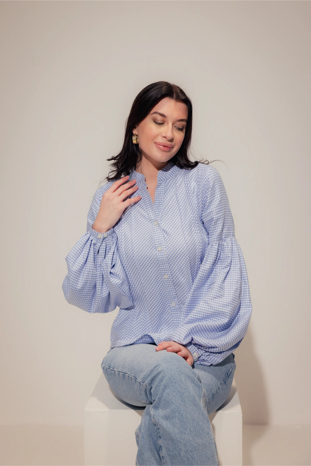 Oxford shirt with Voluminous Sleeves - Muggnos