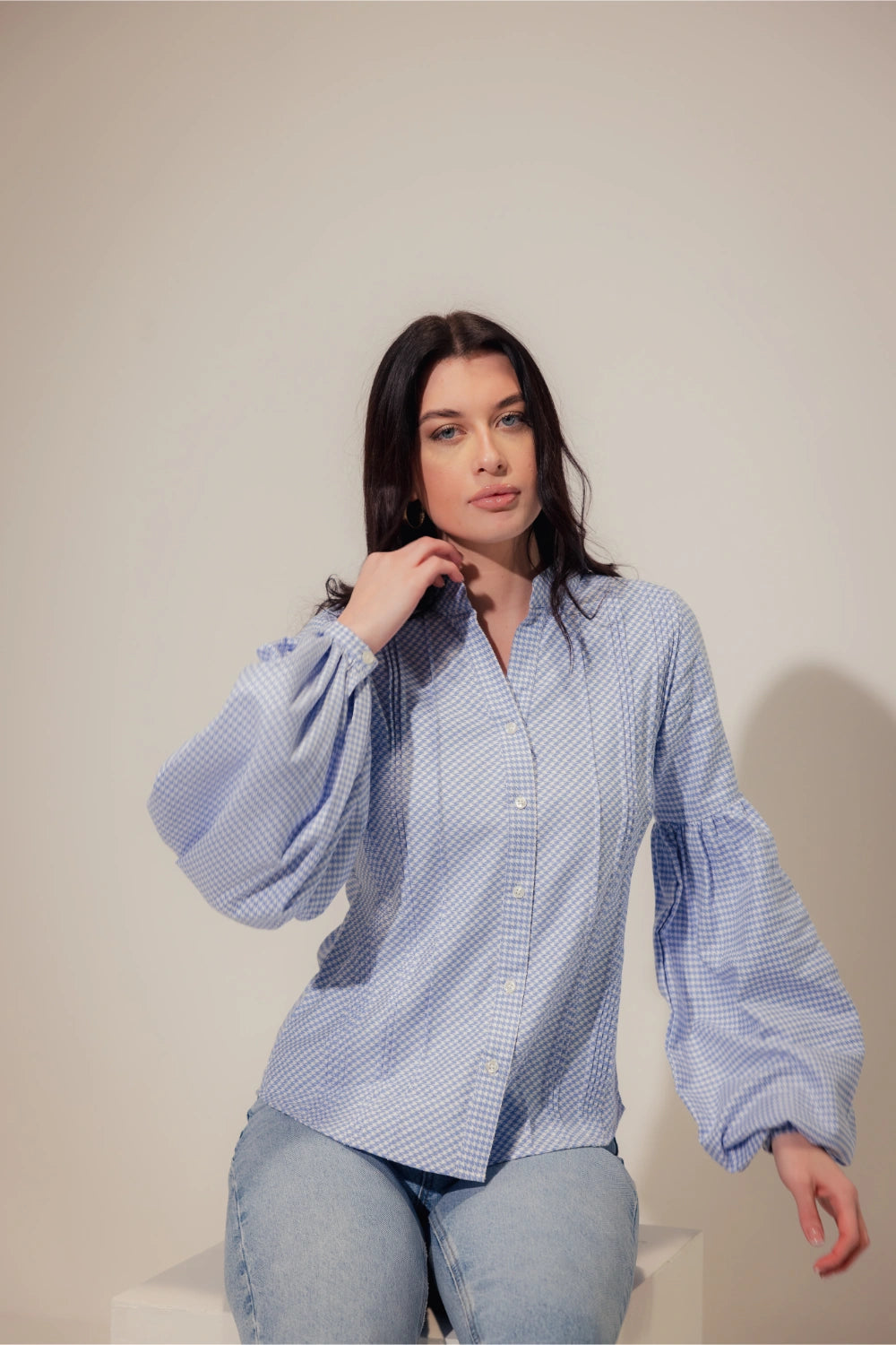 Oxford shirt with Voluminous Sleeves - Muggnos
