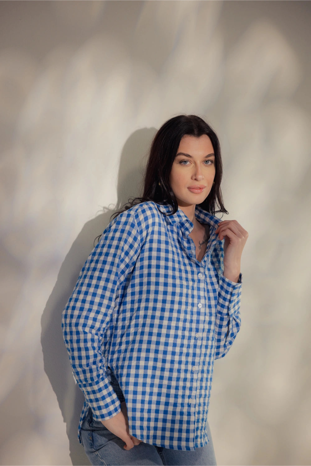 Checked Seersucker Shirt - Muggnos