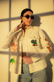 Embroidered Marine Shacket - Muggnos