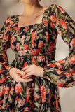 High Low floral Print dress - Muggnos