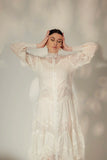 Long Plumetis Lace Dress - Muggnos