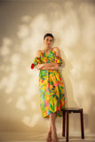 Long Tropical Print Dress - Muggnos