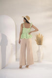 Gingham Bustier Green Top - Muggnos