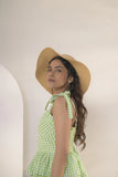 Gingham Bustier Green Top - Muggnos