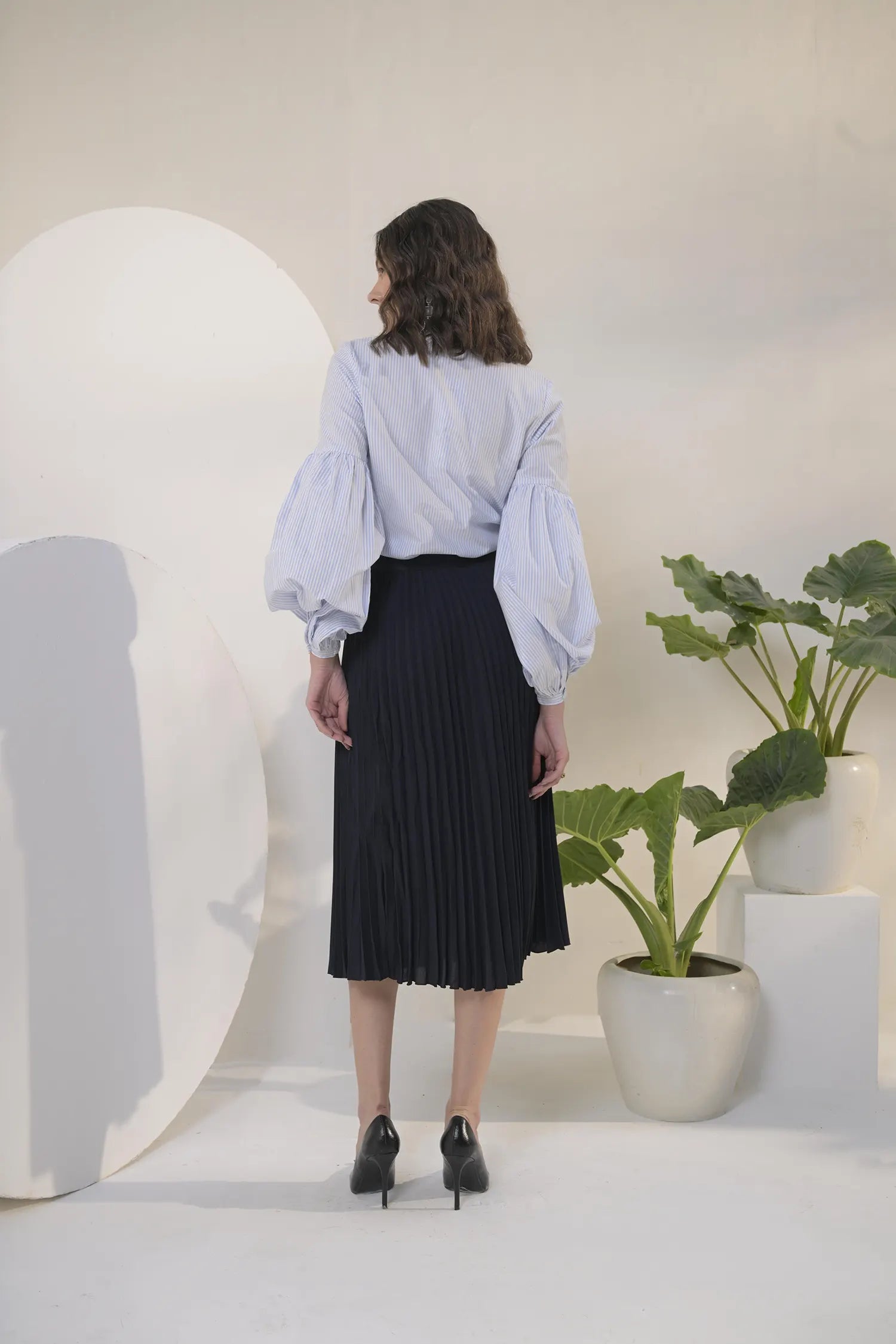 Oxford Shirt with Voluminous Sleeves - Muggnos