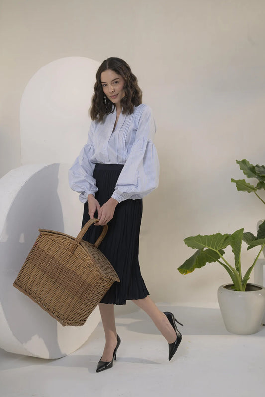 Oxford Shirt with Voluminous Sleeves - Muggnos