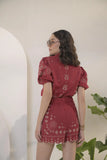 Emroidered Thread work Shirt with High-Waist Shorts - Muggnos