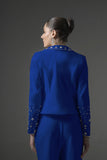 Crystal Embellish Blue Blazer - Muggnos