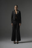 Crystal Embellish Black Blazer - Muggnos