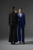 Crystal Embellish Black Blazer - Muggnos