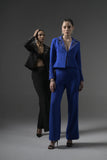 Crystal Embellish Blue Blazer - Muggnos