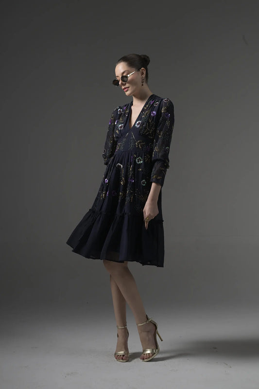 Sequinned Midi Dress - Muggnos