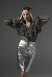 Semi-Sheer Ruffle Blouse - Muggnos
