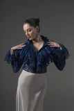 Semi-Sheer Ruffle Blouse - Muggnos