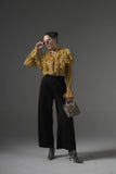 Semi-Sheer Ruffle Blouse - Muggnos