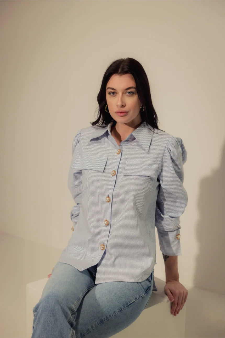 Oxford Shirt with Pearl Buttons - Muggnos