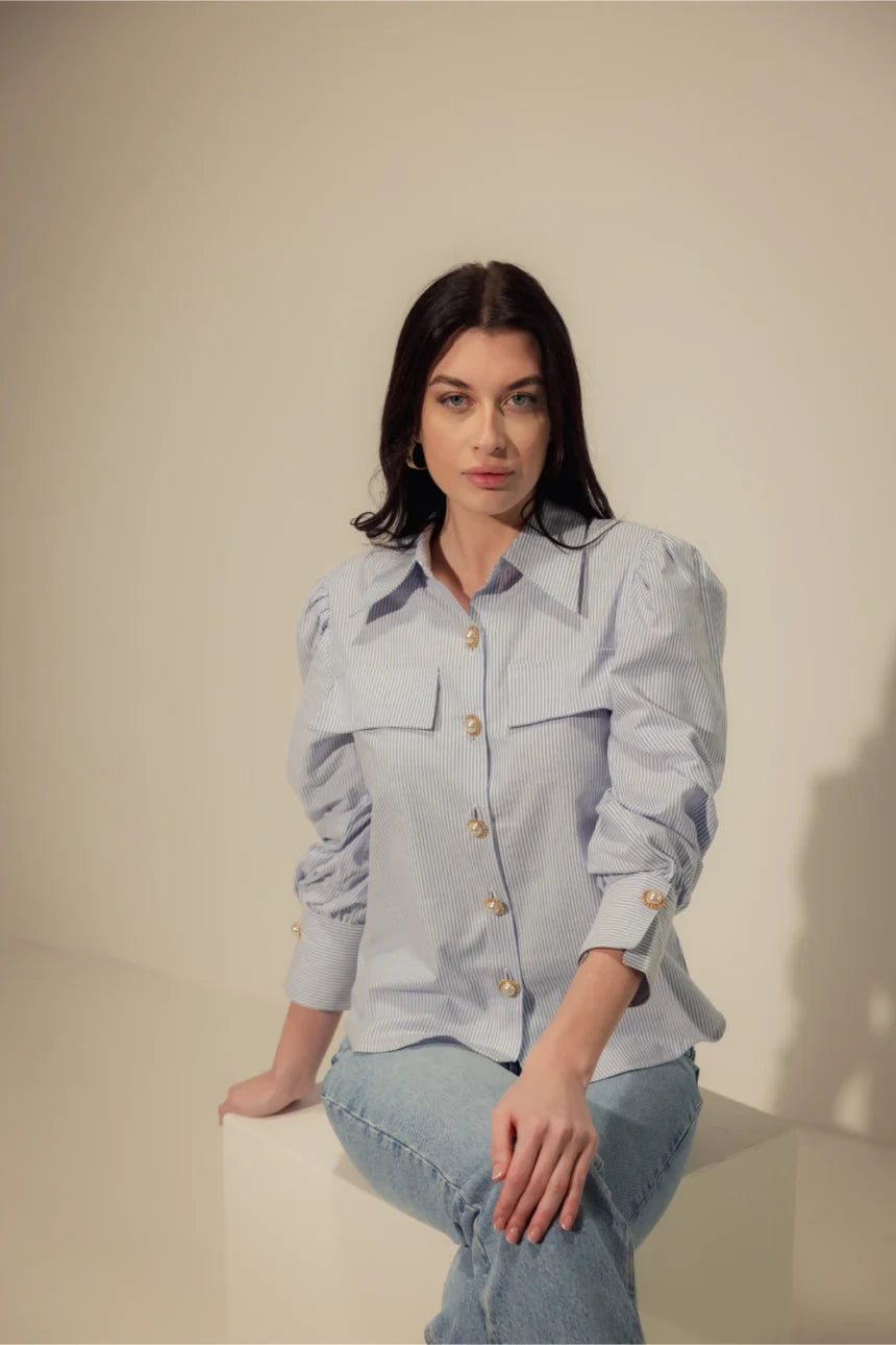 Oxford Shirt with Pearl Buttons - Muggnos
