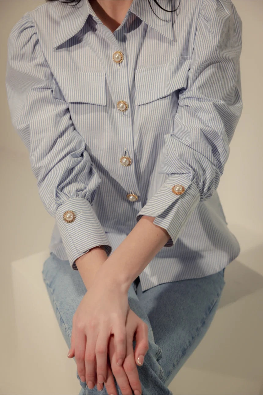 Oxford Shirt with Pearl Buttons - Muggnos