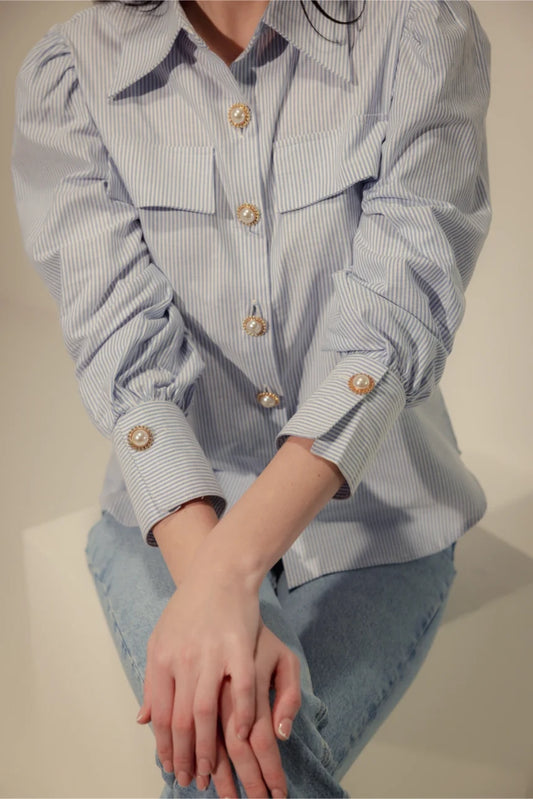 Oxford Shirt with Pearl Buttons - Muggnos