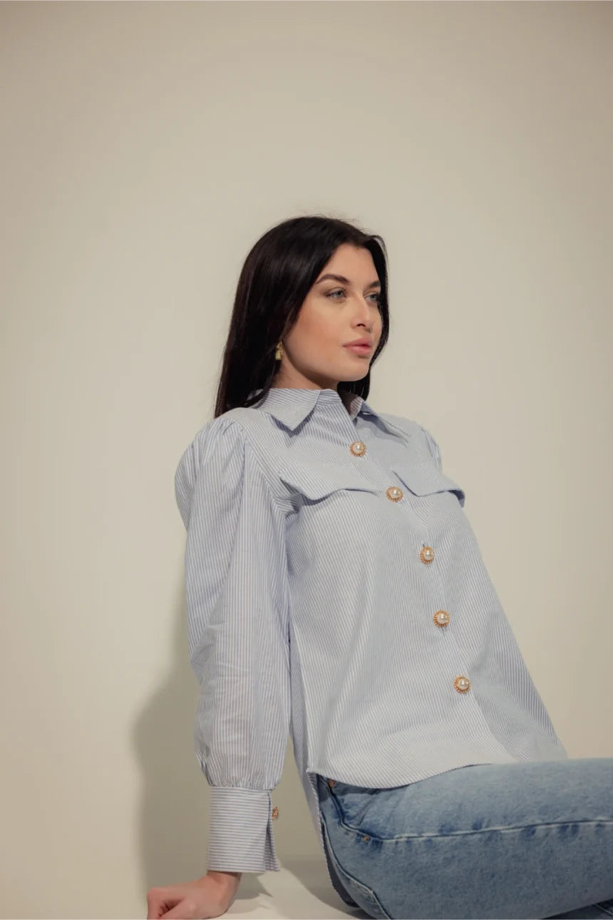 Oxford Shirt with Pearl Buttons - Muggnos