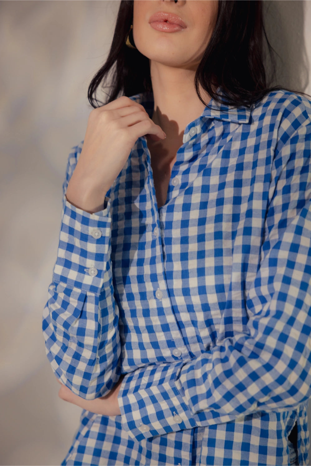 Checked Seersucker Shirt - Muggnos