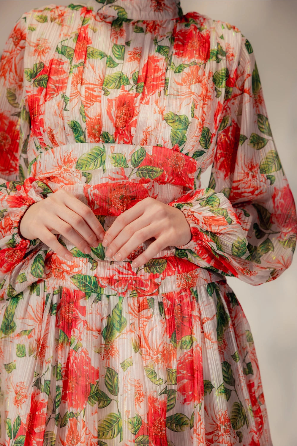 Short Floral Print dress - Muggnos