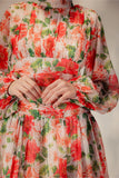 Short Floral Print dress - Muggnos