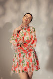 Short Floral Print dress - Muggnos